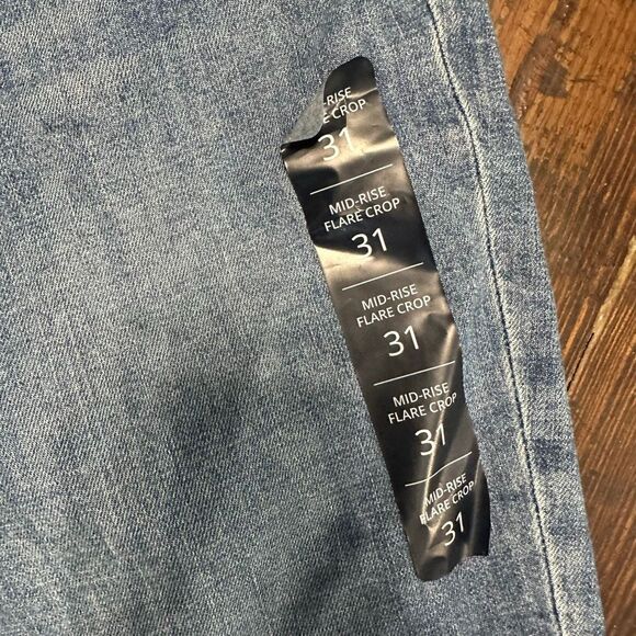 J Crew size 31 normcore mid-rise flare crop jeans - Picture 2 of 5